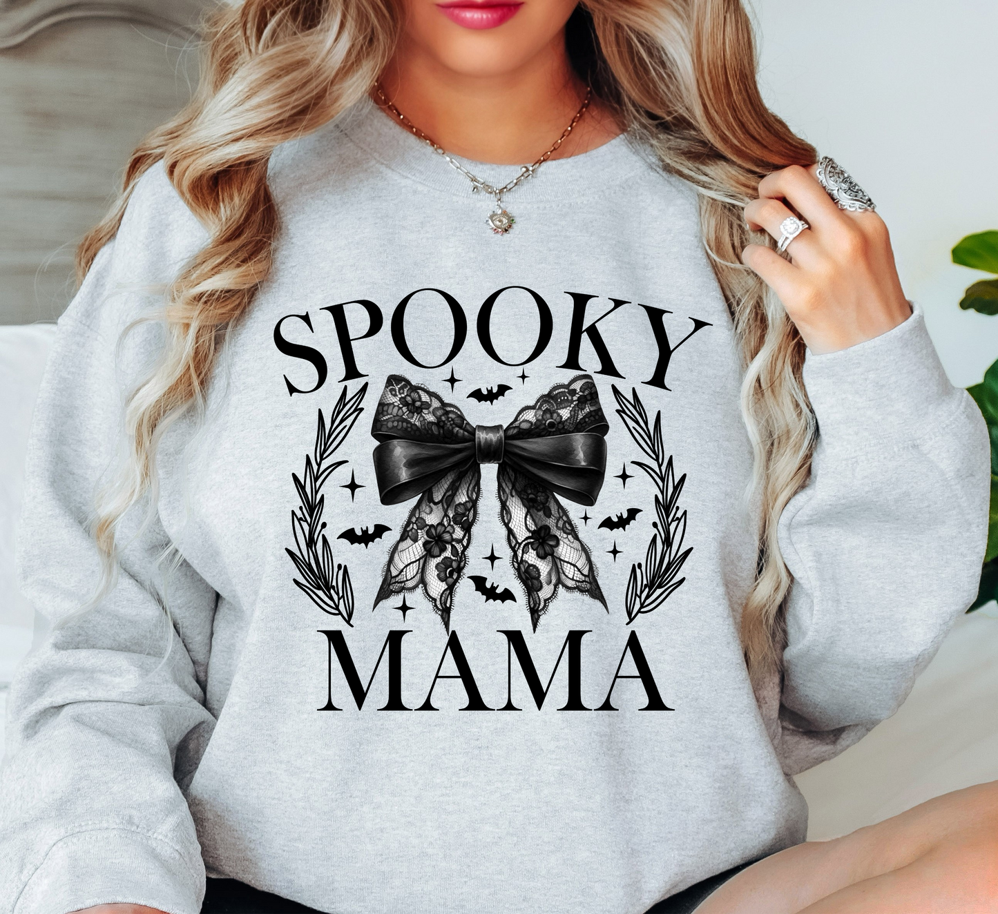 Spooky Coquette Mama Sweatshirt | Mama Mode Activated Collection | Unique Gifts for Family Friends