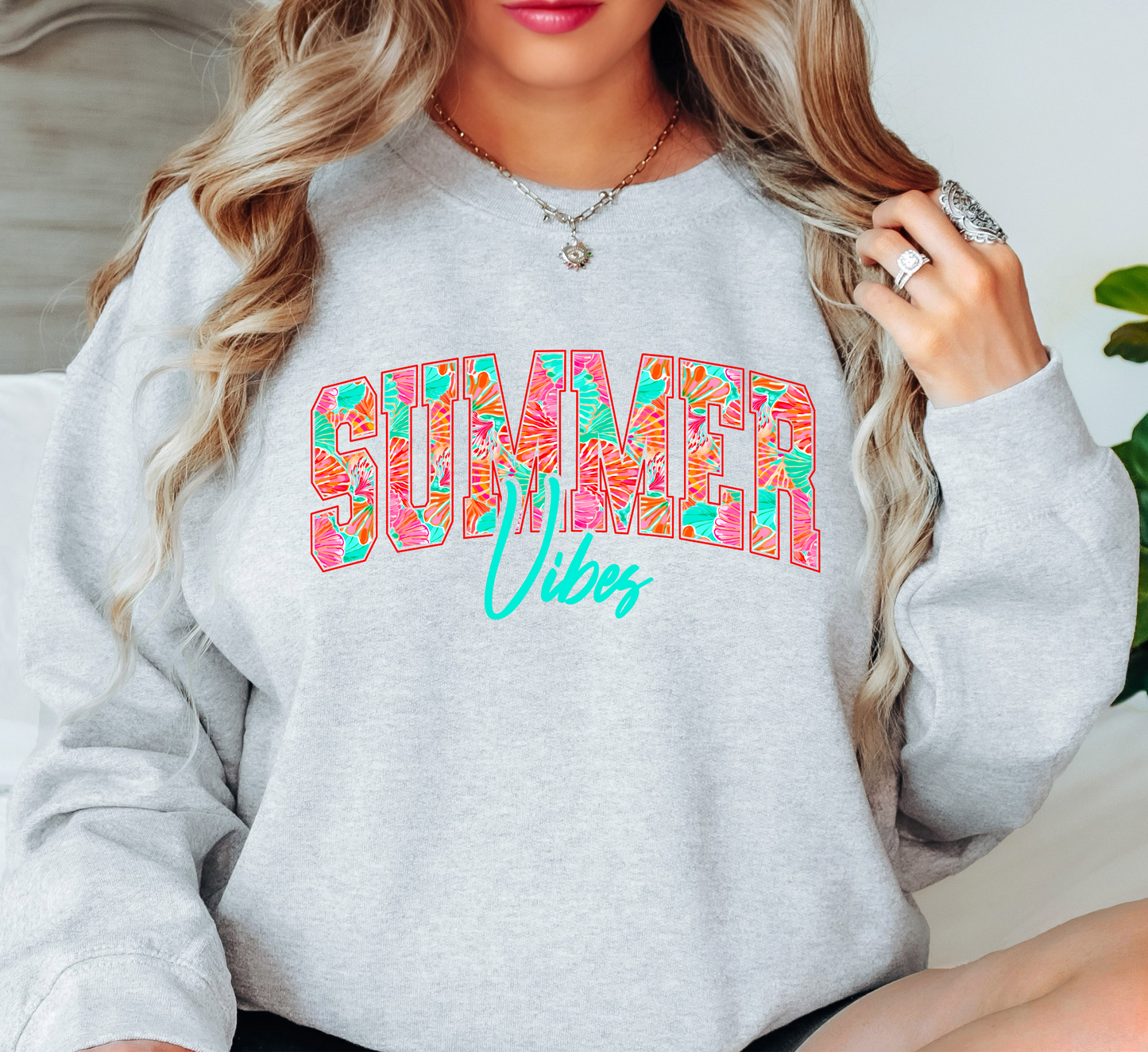 Tropical Summer Vibes Sweatshirt | Beach Breeze Collection | Unique Gifts for Family Friends
