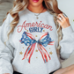 American Girly Sweatshirt | Stars and Stripes Collection | Unique Gifts for Family