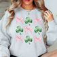 Coquette Bow and Clovers Sweatshirt | Feeling Lucky Collection | Unique Gifts for Family Friends