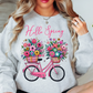 Hello Spring Bicycle Sweatshirt | Spring Fling Collection | Unique Gifts for Family Friends