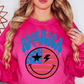 Retro America Smiley Face Sweatshirt | Stars and Stripes Collection | Unique Gifts for Family Friends