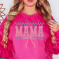 Checkered Mama Bow Sweatshirt | Mama Mode Activated Collection | Unique Gifts for Family Friends