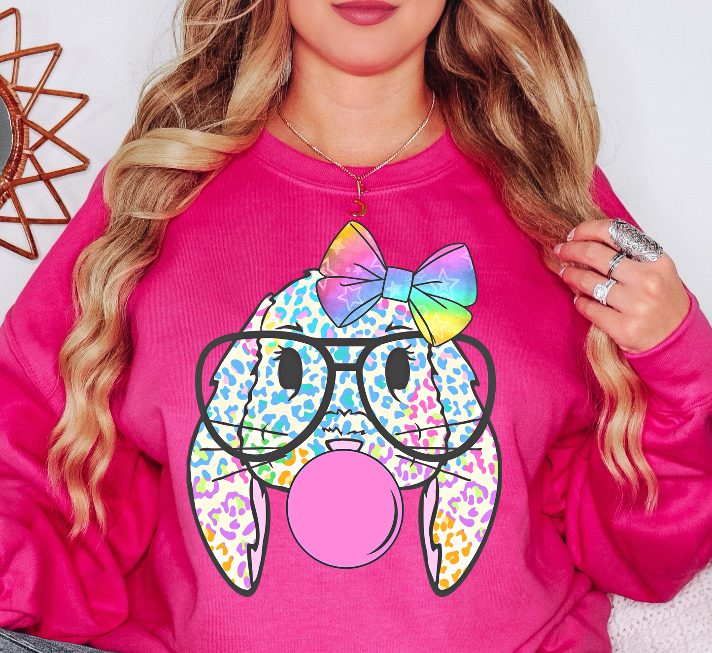 Nerdy Bunny Sweatshirt | Hoppin' Into Spring Collection | Unique Gifts for Family Friends