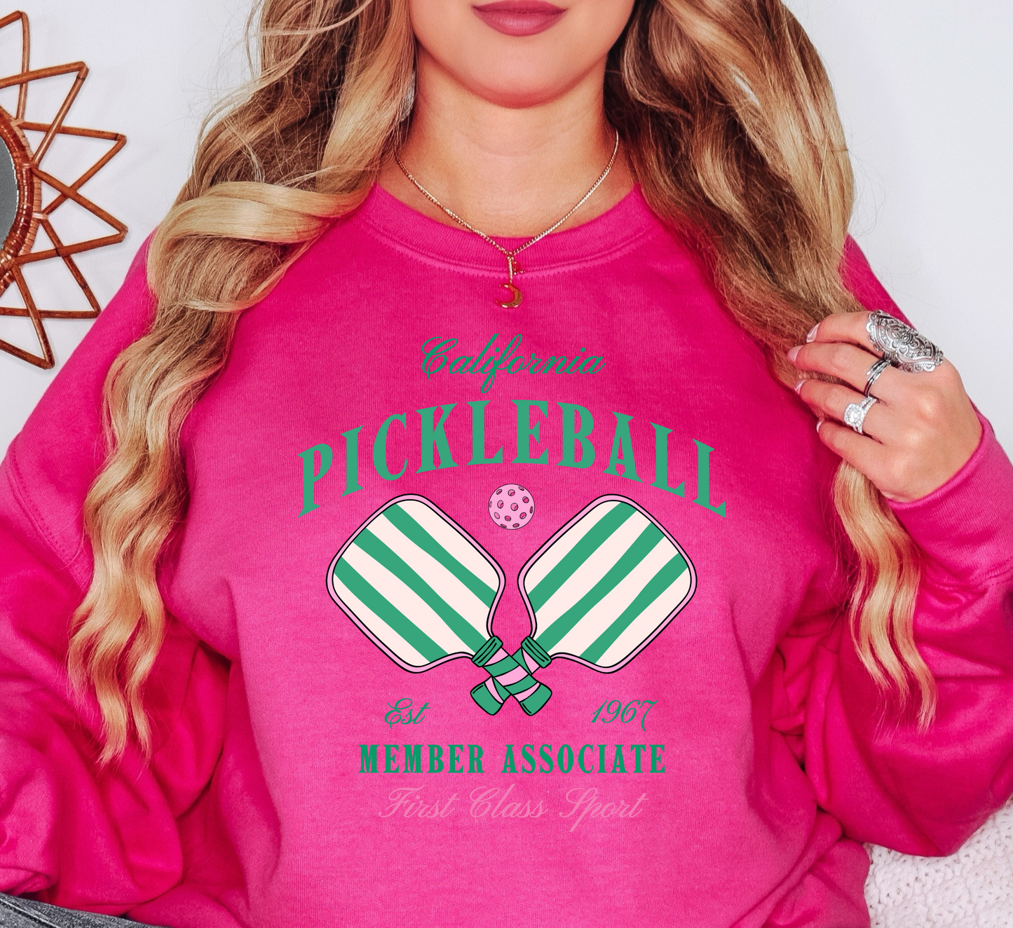 Cali Pickleball Sweatshirt | Groovy Vibes Collection | Unique Gifts for Family and Friends