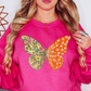 Two Tone Floral Butterfly Sweatshirt | Spring Fling Collection | Unique Gifts for Family Friends