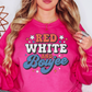 Red White and Boujee Sweatshirt | Stars and Stripes Collection | Unique Gifts for Family and Friends
