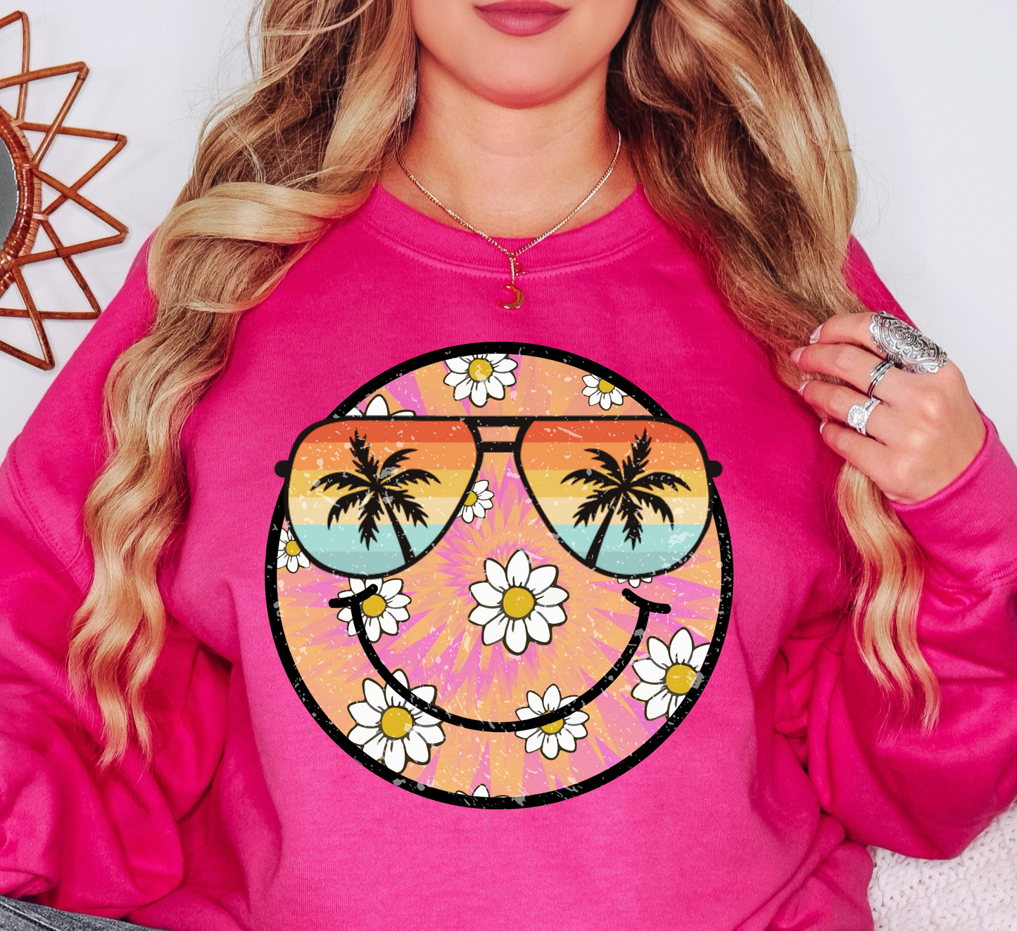 Spring Boom Smiley Sweatshirt | Spring Fling Collection | Unique Gifts for Family Friends