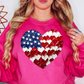 USA Heart Brushstrokes Sweatshirt | Stars and Stripes Collection | Unique Gifts for Family and Friends