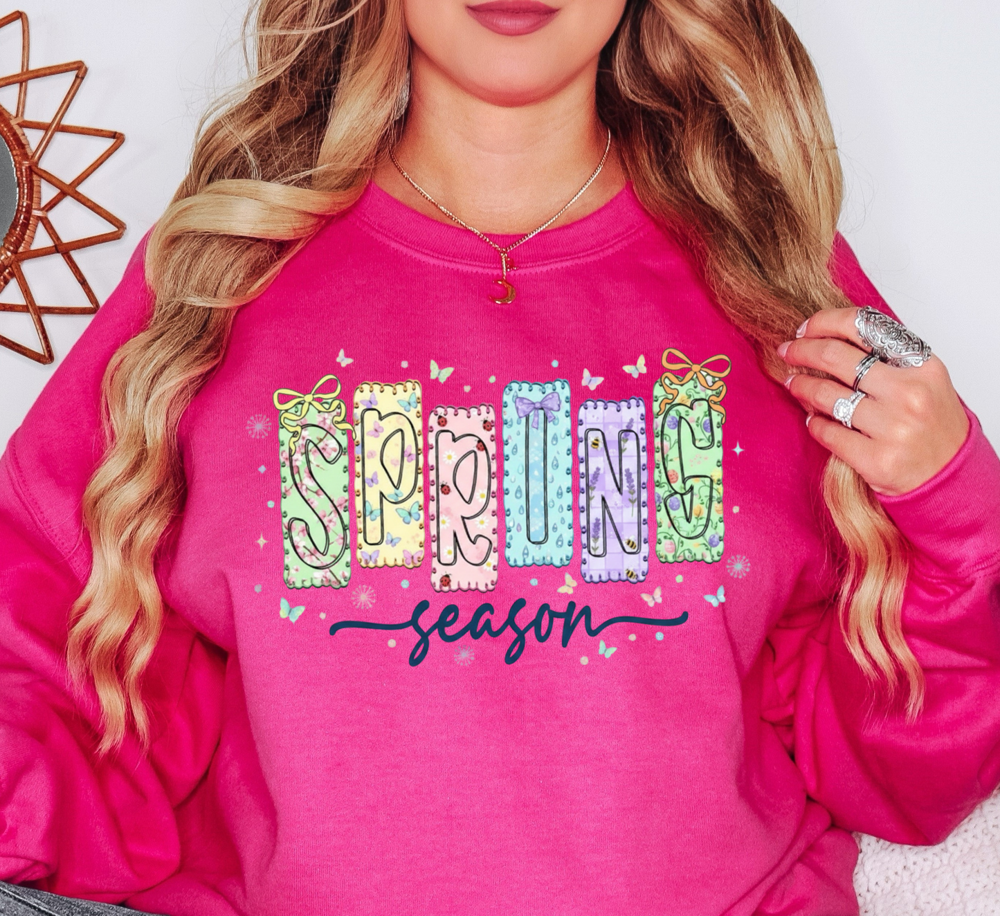 Preppy Spring Season Sweatshirt | Spring Fling Collection | Unique Gifts for Family Friends