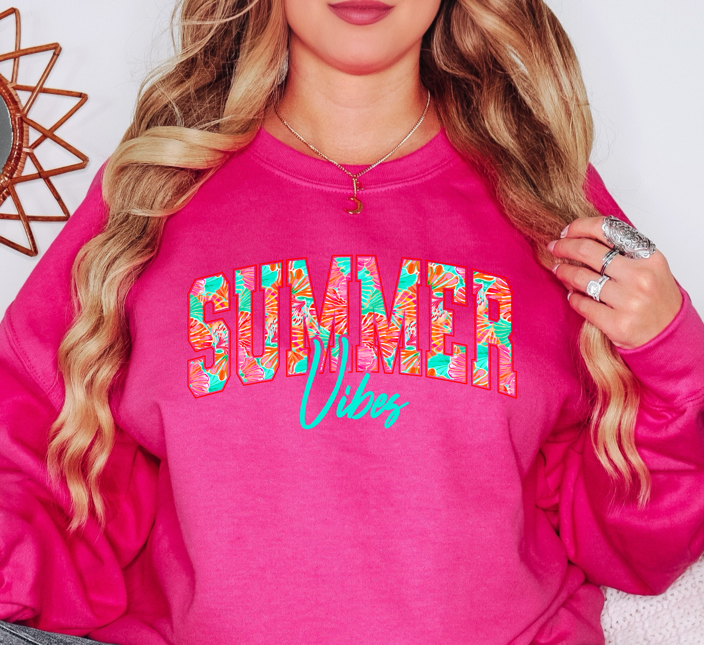 Tropical Summer Vibes Sweatshirt | Beach Breeze Collection | Unique Gifts for Family Friends