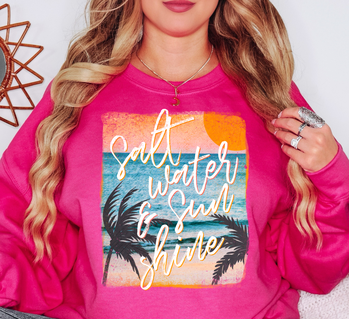 Saltwater and Sunshine Sweatshirt | Beach Breeze Collection | Unique Gifts for Family Friends