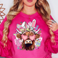 Highland Cow Bunny Sweatshirt | Hoppin' Into Spring Collection | Unique Gifts for Family Friends