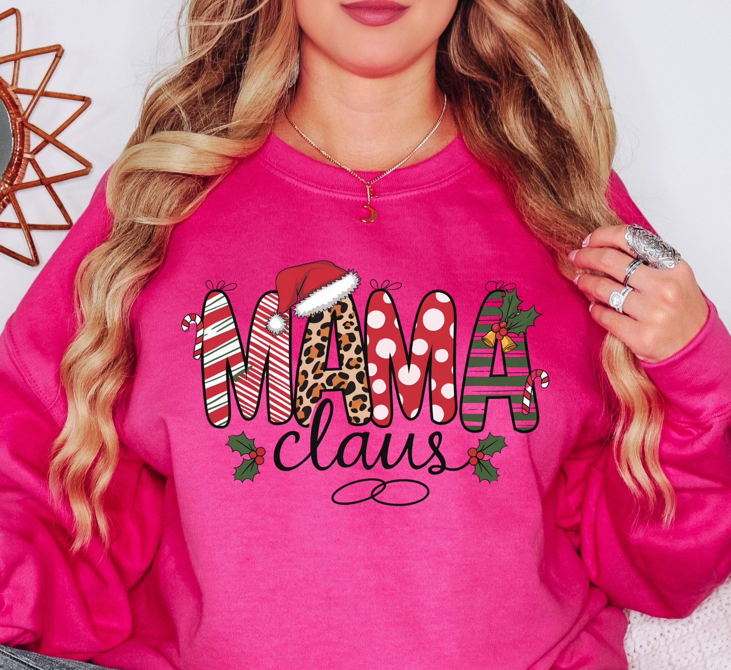 Mama Claus Sweatshirt | Mama Mode Activated Collection | Unique Gifts for Family Friends