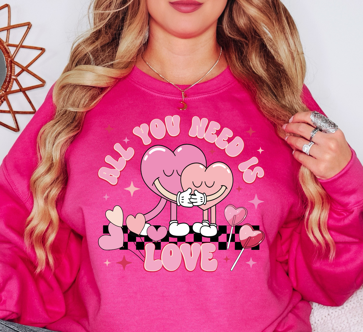 All You Need Is Love Sweatshirt | XoXo Love Collection | Unique Gifts for Family Friends