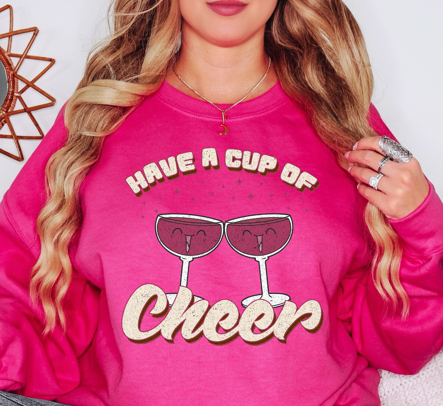 Have a Cup of Cheer Sweatshirt | New Year Magic Collection | Unique Gifts for Family Friends