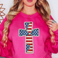 Patriotic Cross Sweatshirt | Stars and Stripes Collection | Unique Gifts for Family and Friends