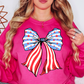 USA Coquette Bow Sweatshirt | Stars and Stripes Collection | Unique Gifts for Family