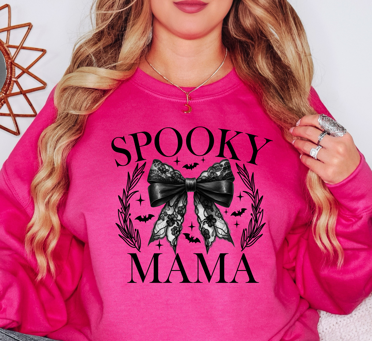 Spooky Coquette Mama Sweatshirt | Mama Mode Activated Collection | Unique Gifts for Family Friends