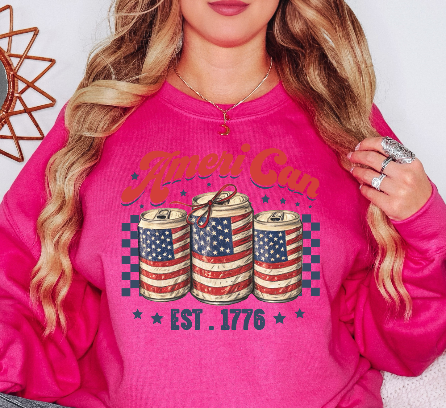 Ameri Can Sweatshirt | Stars and Stripes Collection | Unique Gifts for Family and Friends