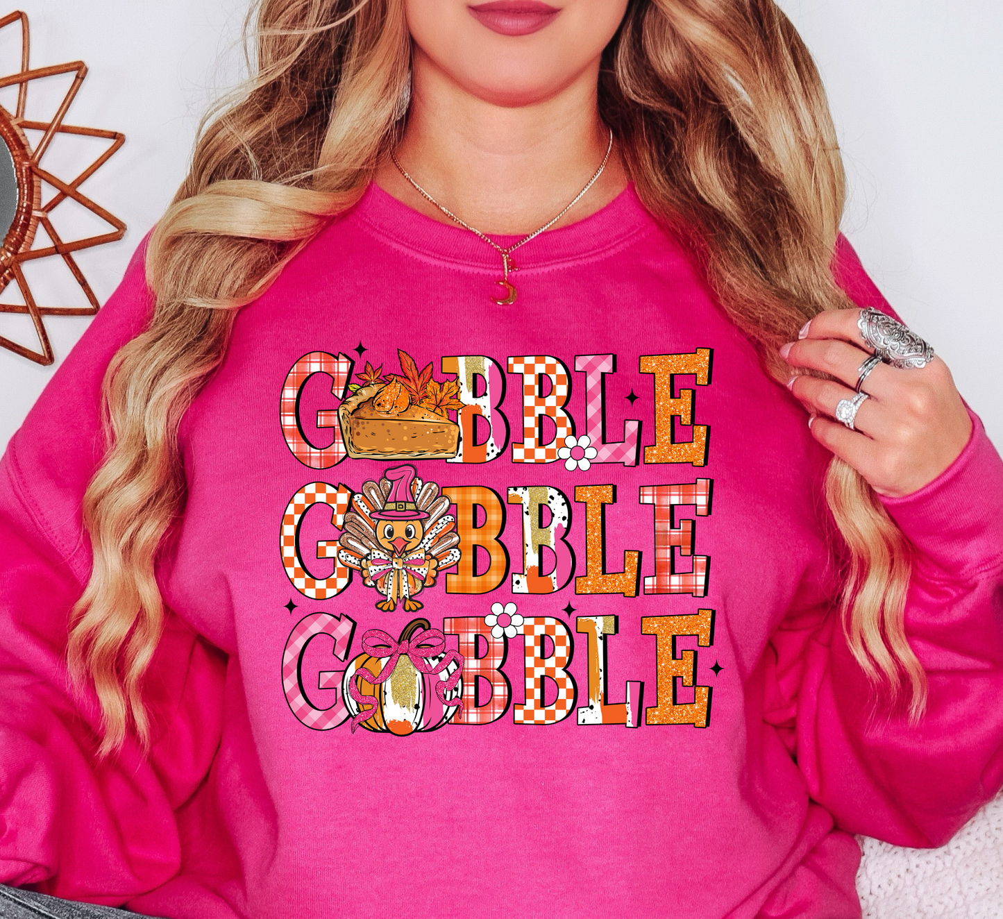 Gobble Preppy Sweatshirt | Harvest Joy Collection | Unique Gifts for Family Friends