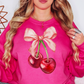 Cute Cherry Bow Sweatshirt | Groovy Vibes Collection | Unique Gifts for Family and Friends