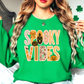 Spooky Vibes Preppy Sweatshirt | Boo-tiful Vibes Collection | Unique Gifts for Family Friends