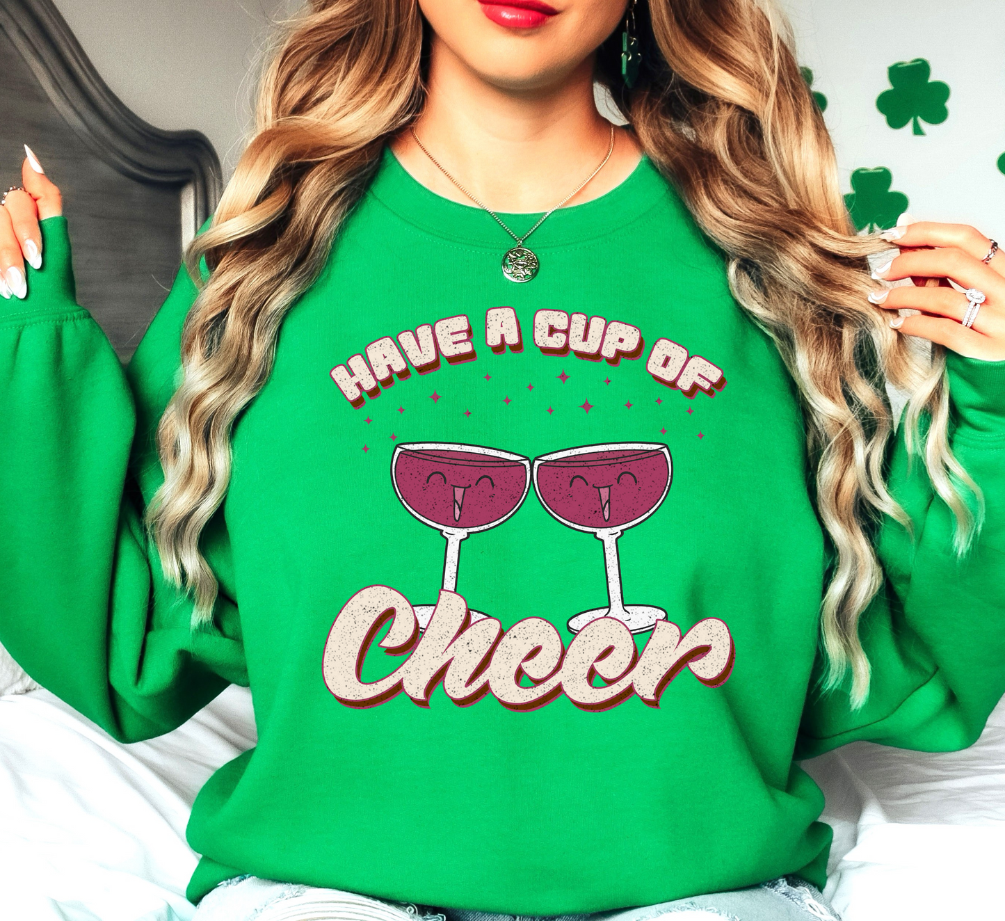 Have a Cup of Cheer Sweatshirt | New Year Magic Collection | Unique Gifts for Family Friends