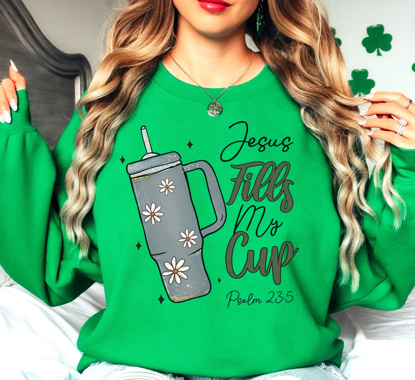 Jesus Fills My Cup Sweatshirt | Walk By Faith Collection | Unique Gifts for Family and Friends