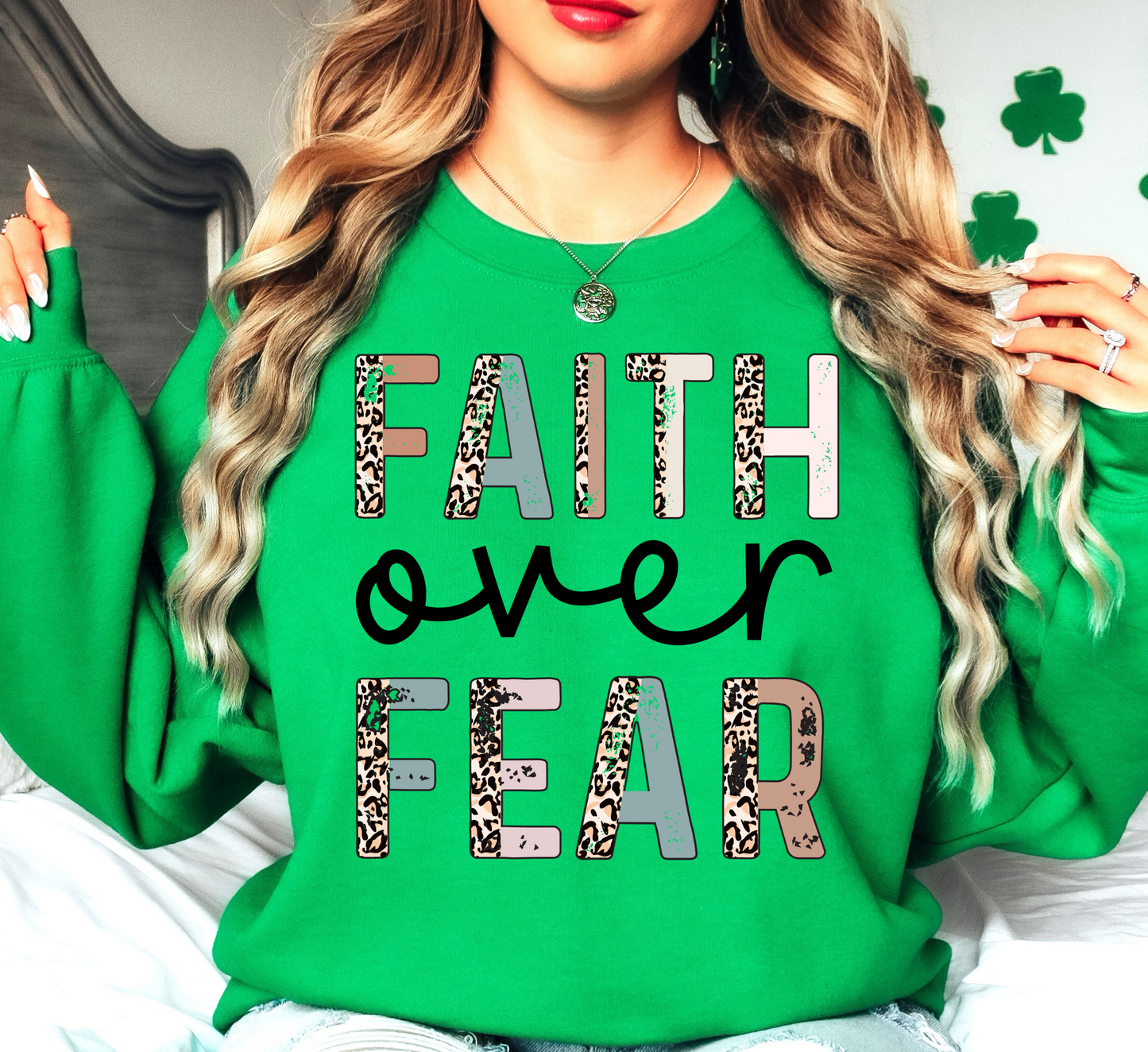 Faith Over Fear Sweatshirt | Walk By Faith Collection | Unique Gifts for Family and Friends