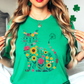 Floral Cat Outline Tee | Pawsitive Vibes Collection | Unisex Pre-Shrunk T-Shirt