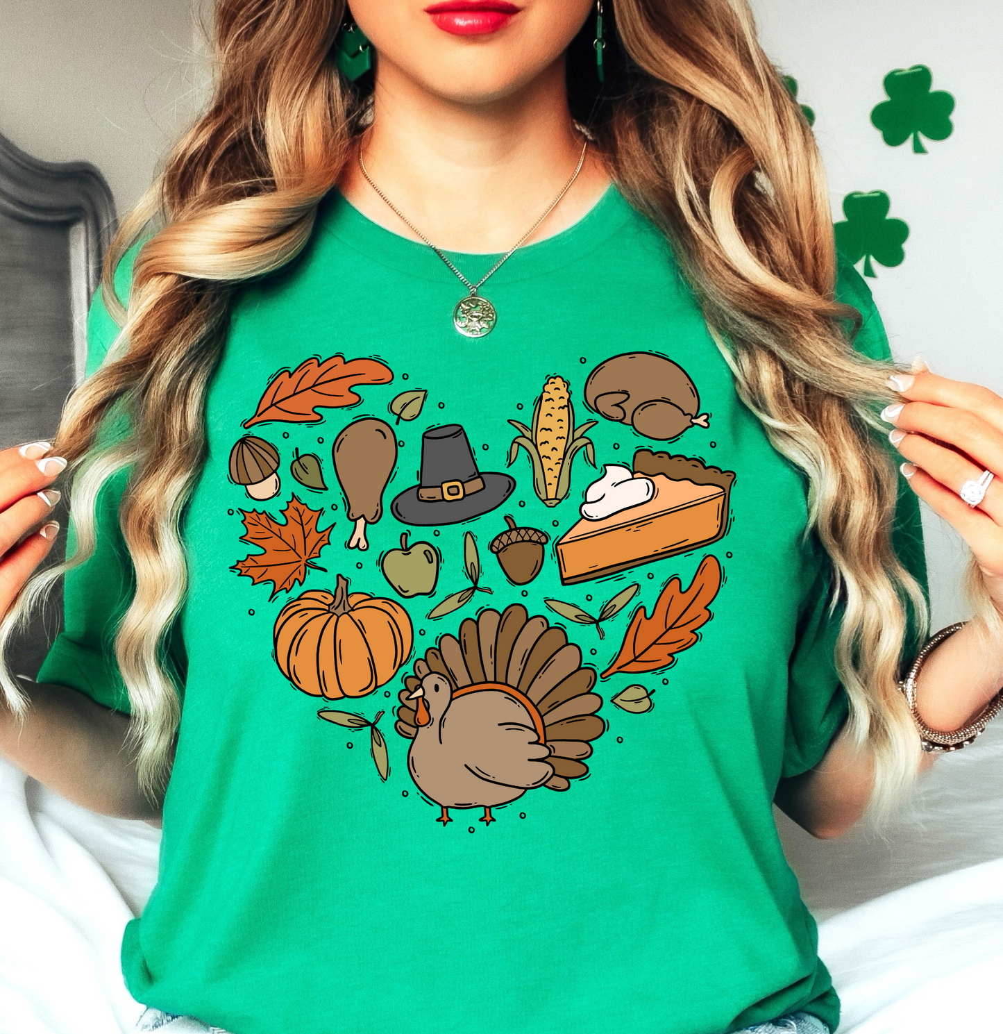 Thanksgiving Heart Doodles Tee | Harvest Joy Collection | Unisex Pre-Shrunk T-Shirt