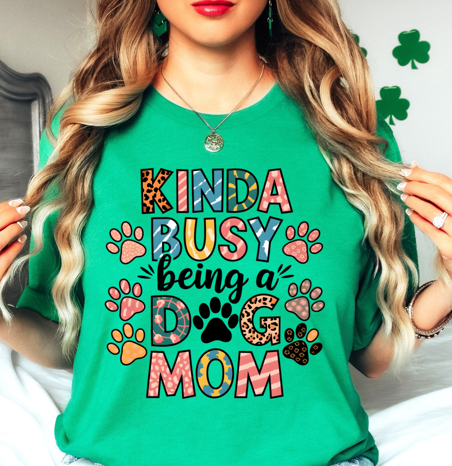 Kinda Busy (Dog Mom) Tee | Pawsitive Vibes Collection | Unisex Pre-Shrunk T-Shirt
