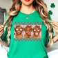 Retro Highland Cow Hearts Tee | XoXo Love Collection | Unisex Pre-Shrunk T-Shirt