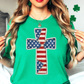 Patriotic Cross Tee | Stars and Stripes Collection | Unisex Pre-Shrunk T-Shirt