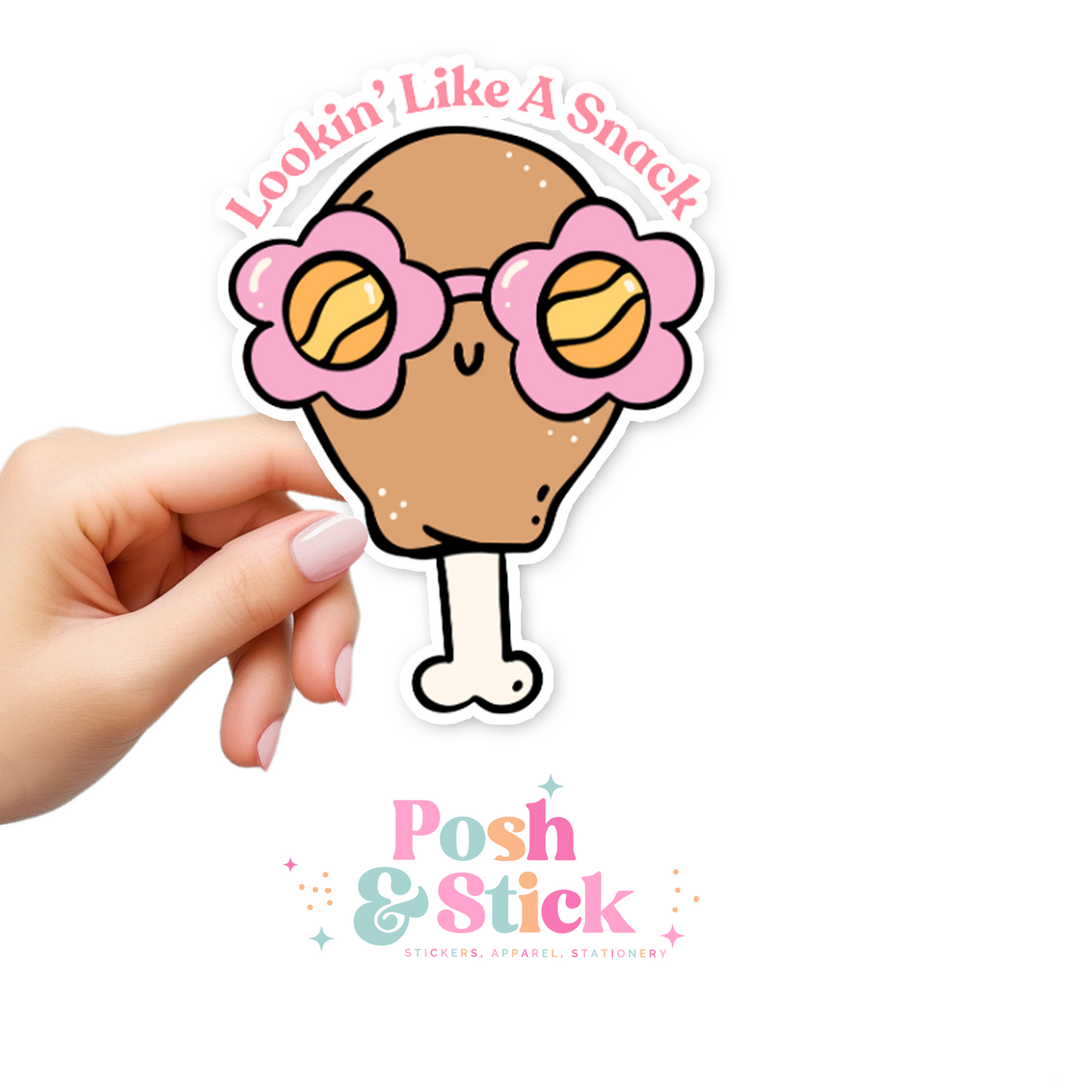 Lookin Like A Snack | Harvest Joy Clear Vinyl Stickers | Unique Gifts For Family Friends