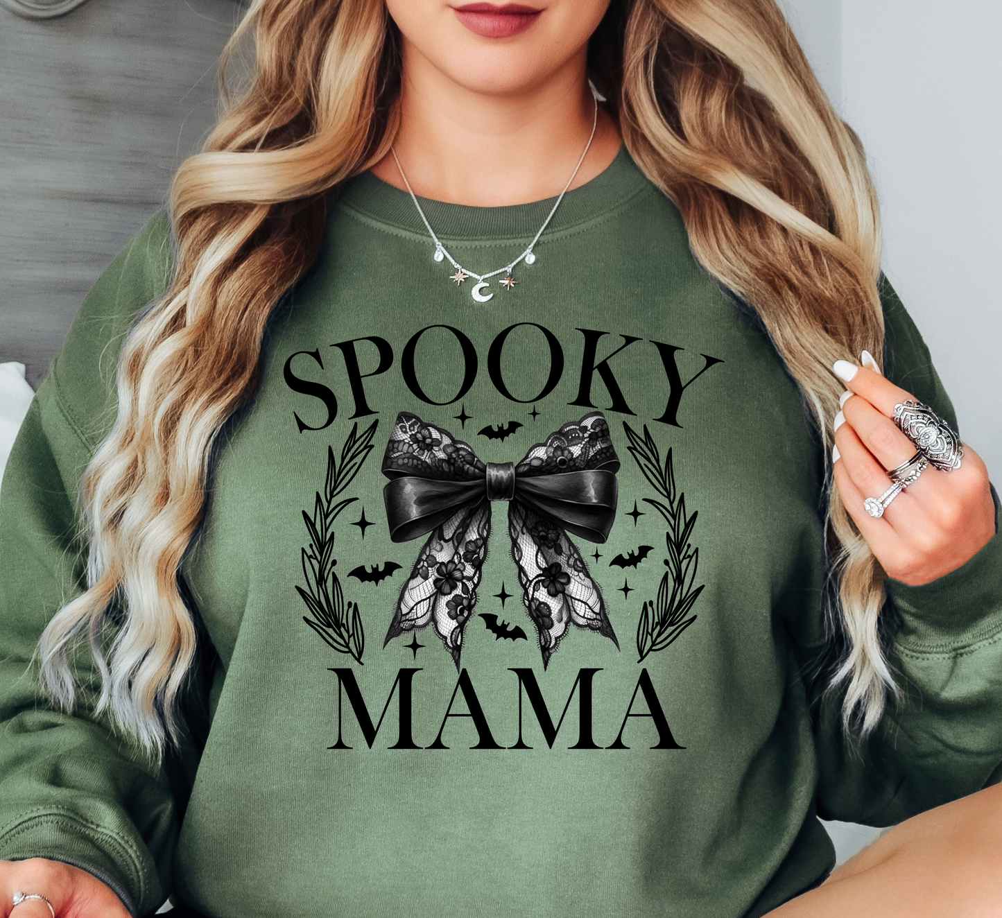 Spooky Coquette Mama Sweatshirt | Mama Mode Activated Collection | Unique Gifts for Family Friends