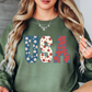 Floral USA Sweatshirt | Stars and Stripes Collection | Unique Gifts for Family and Friends