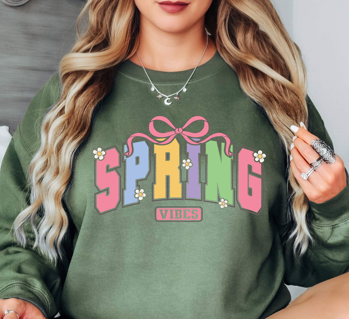 Spring Vibes Daisy Sweatshirt | Spring Fling Collection | Unique Gifts for Family Friends