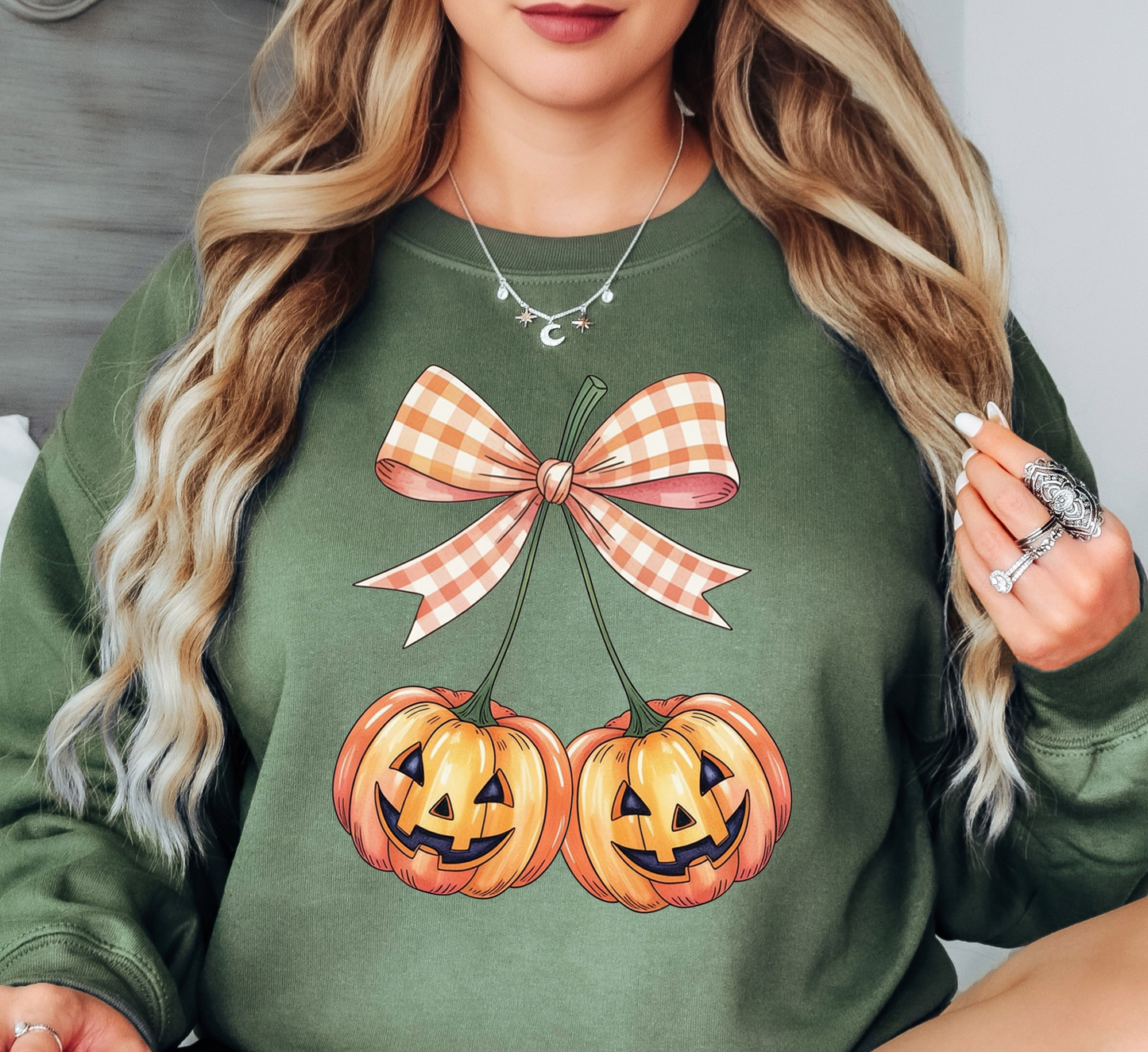 Pumpkin Cherries Sweatshirt | Boo-tiful Vibes Collection | Unique Gifts for Family Friends