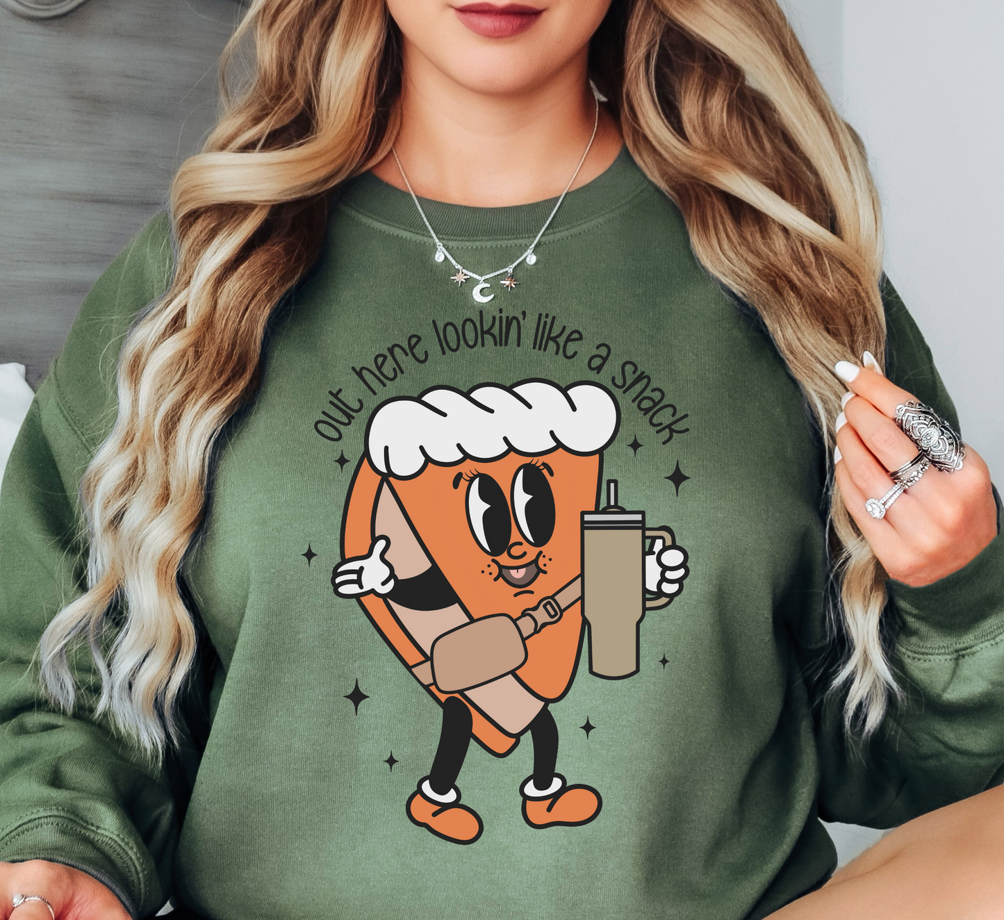 Out Here Lookin Like A Snack Pie Sweatshirt | Harvest Joy Collection | Unique Gifts for Family Friends