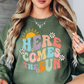 Here Comes The Sun Sweatshirt | Spring Fling Collection | Unique Gifts for Family Friends