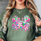 Floral Tropical Crab Sweatshirt | Beach Breeze Collection | Unique Gifts for Family Friends
