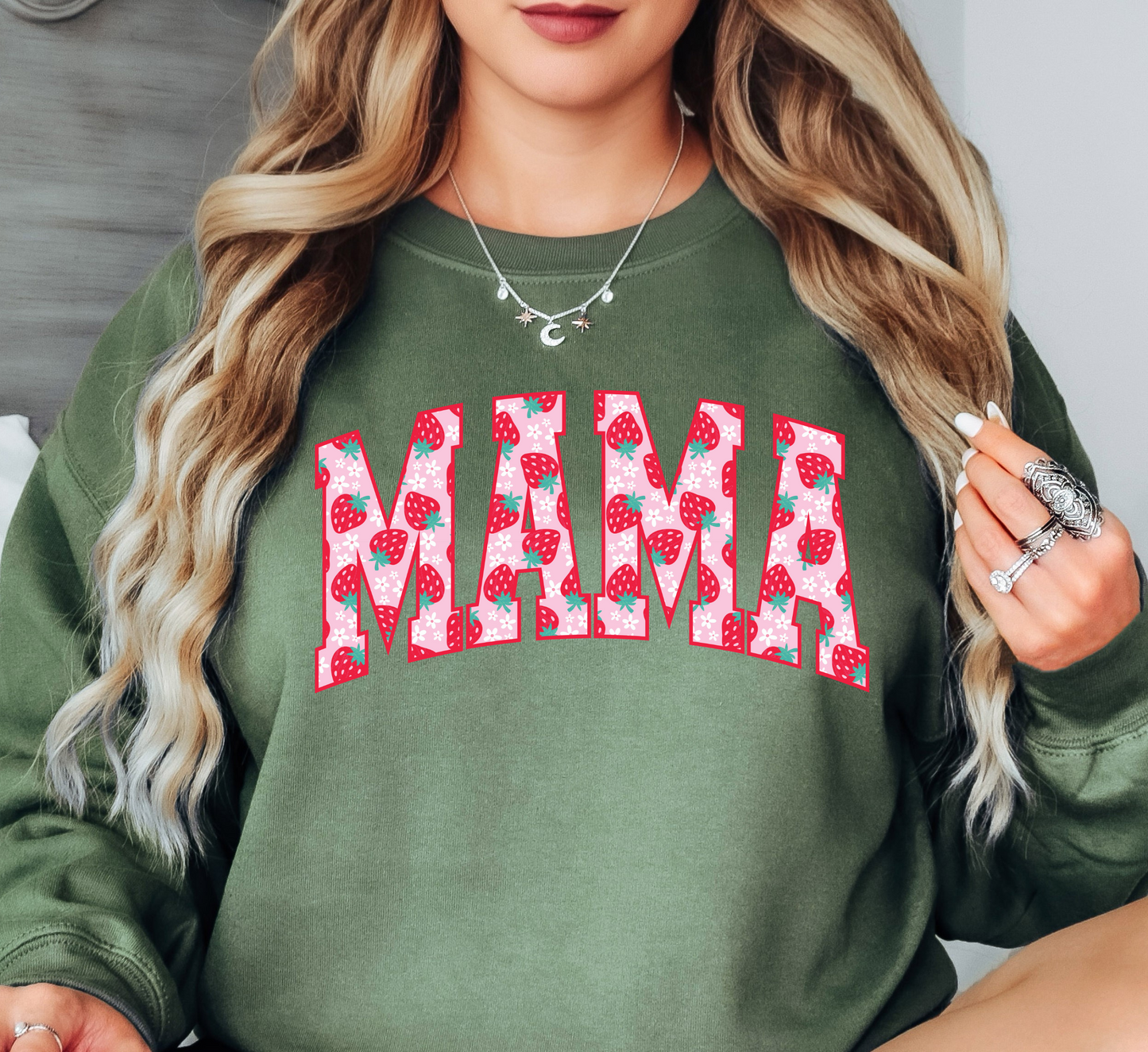Strawberry Mama Sweatshirt | Mama Mode Activated Collection | Unique Gifts for Family Friends