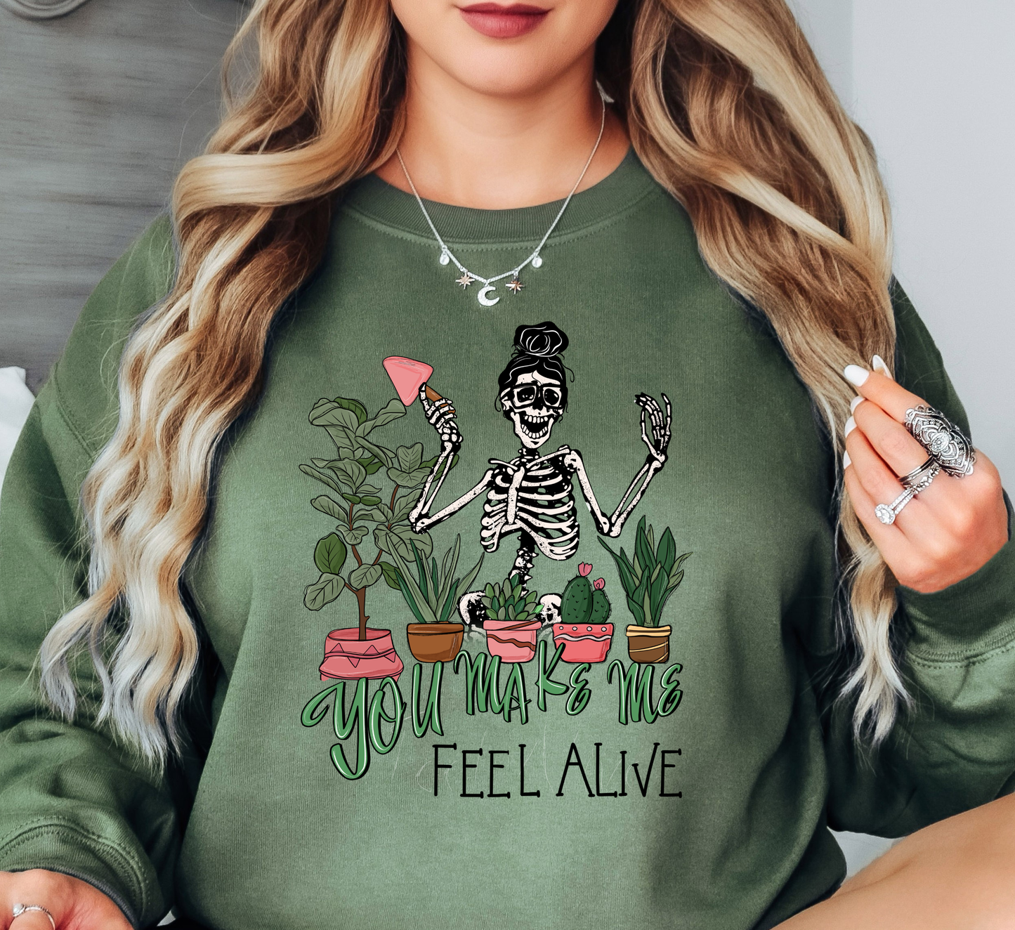 Feel Alive Plants Sweatshirt | Spring Fling Collection | Unique Gifts for Family Friends