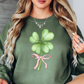 Bow and Shamrock Sweatshirt | Feeling Lucky Collection | Unique Gifts for Family Friends