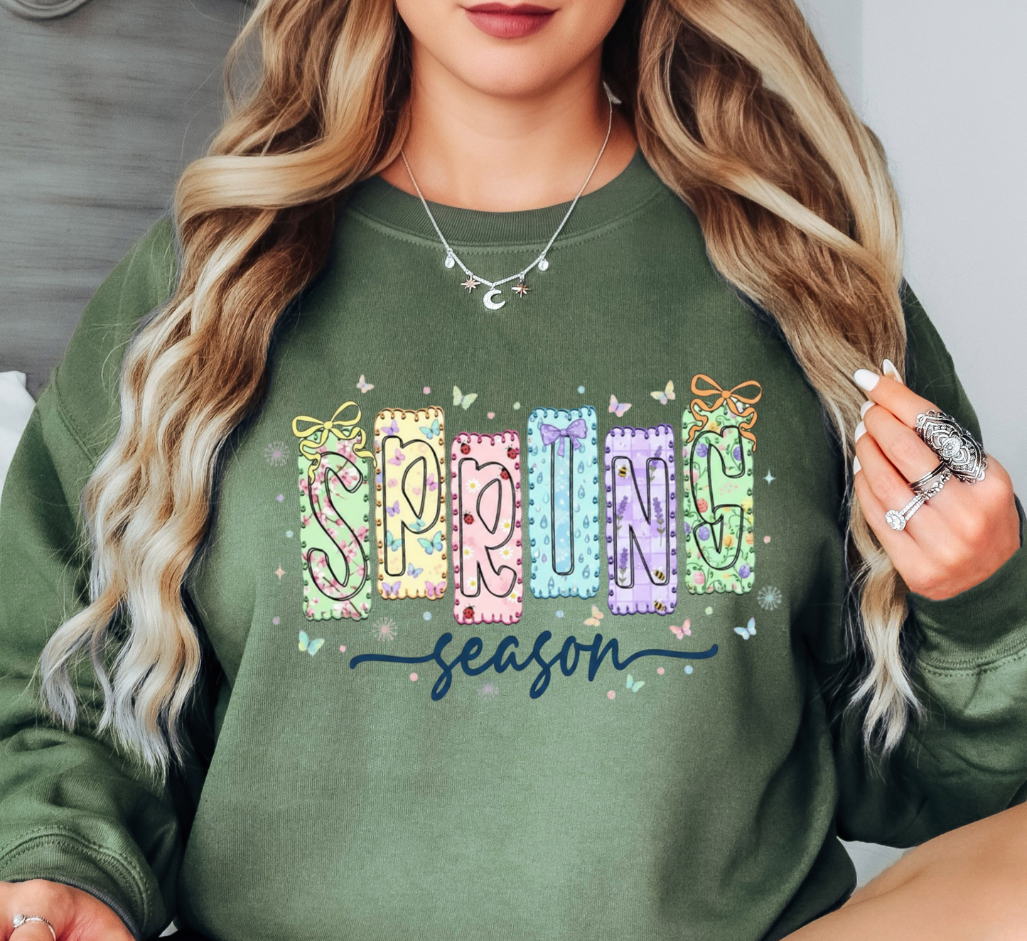 Preppy Spring Season Sweatshirt | Spring Fling Collection | Unique Gifts for Family Friends