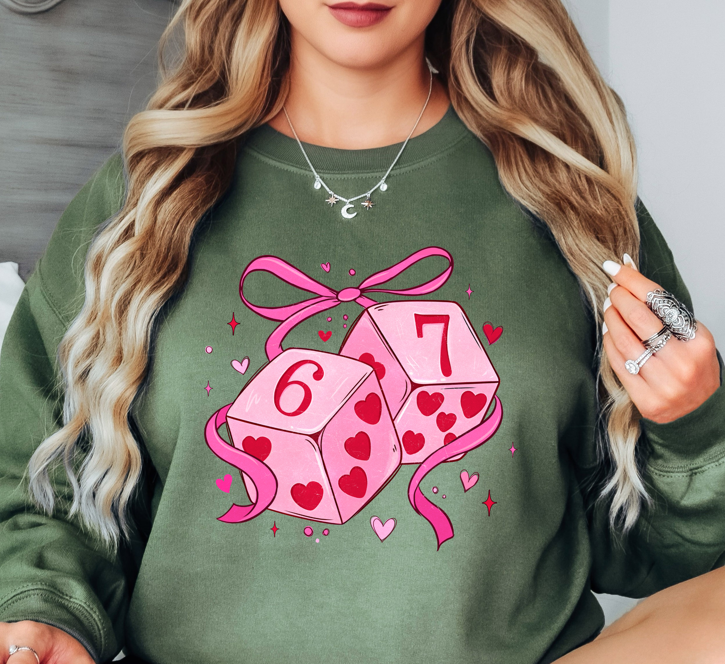 Preppy Six Seven Dice Sweatshirt | XoXo Love Collection | Unique Gifts for Family Friends