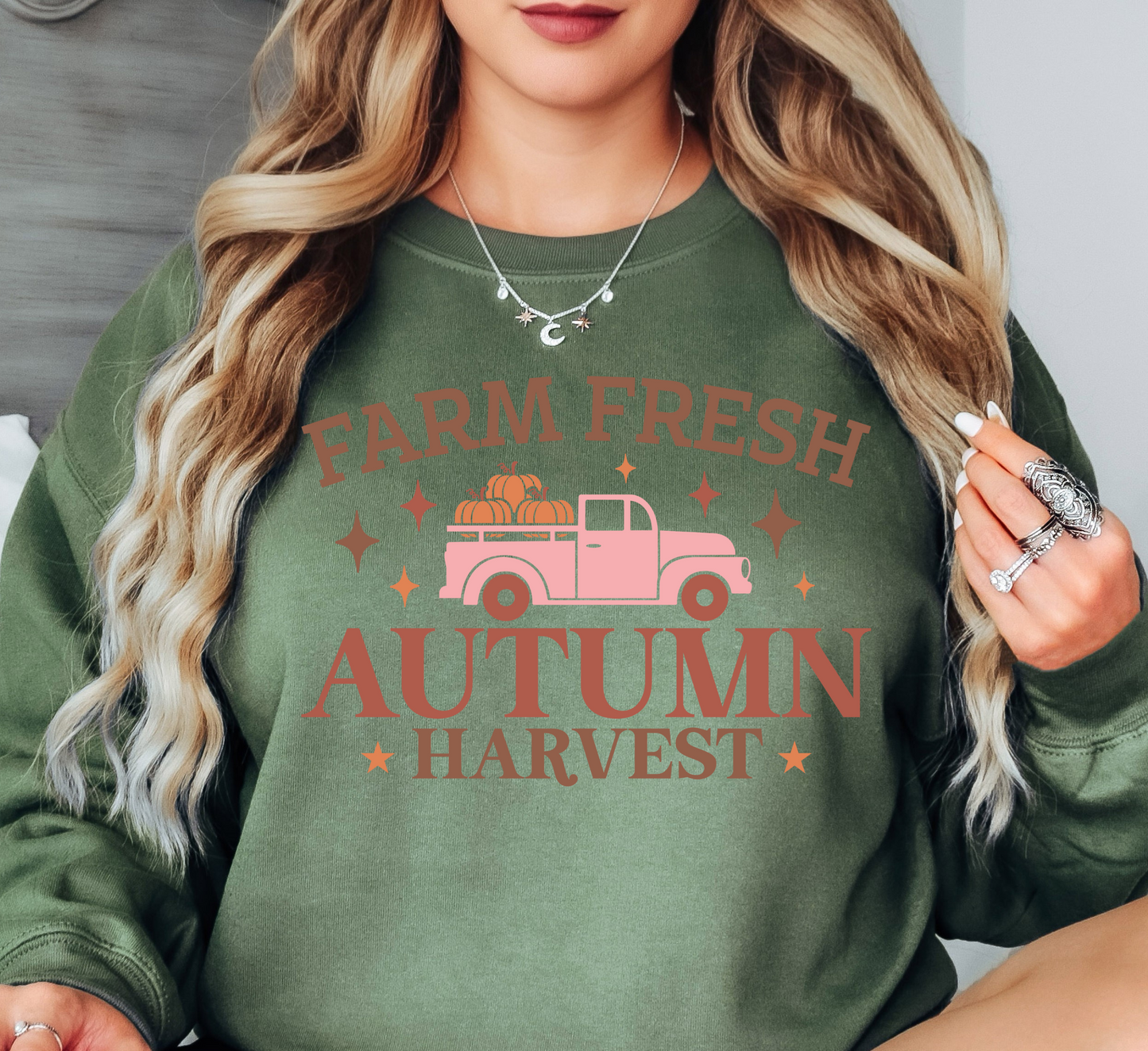 Farm Fresh Autumn Harvest Sweatshirt | Falling For You Collection | Unique Gifts for Family Friends