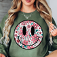 Floral Spring Smiley Face Sweatshirt | Spring Fling Collection | Unique Gifts for Family Friends